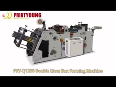 ΠΡΥ-Q1200 Μηχανή σχηματισμού κιβωτίων χάμπουργκερ διπλής γραμμής με πλήρη κινητήρα σερβο